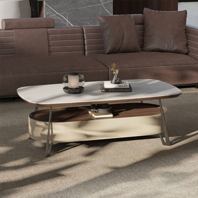 Table basse rectangulaire en bois manufacturé