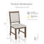 Chaise d'appoint rembourrée Gamino en acacia massif-1064234298