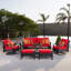 Ensemble de patio complet 16 pièces avec housses de coussin Sunbrella Kechia-386587211