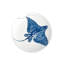 Stingray Porcelain Salad/Dessert Plate