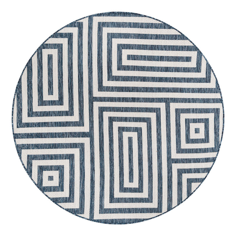 Forte Hower Indoor/Outdoor Area Rug, Round 6'1"