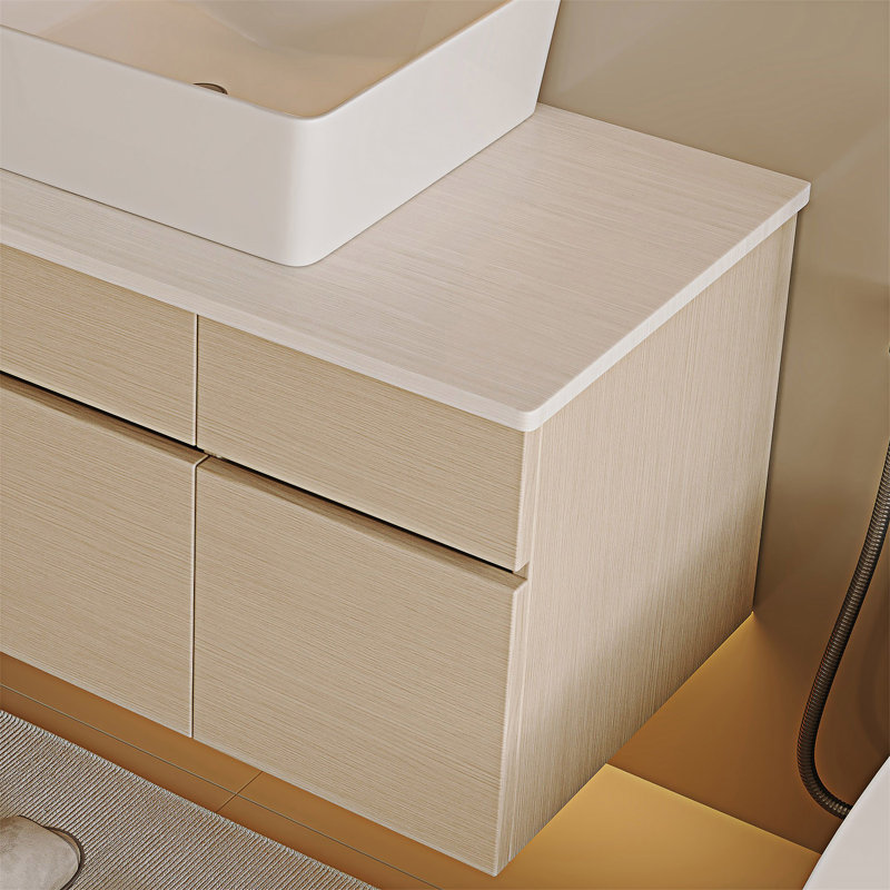 Petit meuble-lavabo flottant simple avec lavabo