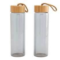 Clear Reusable Slim Flat Water Bottle 33.8oz Portable - Fits in