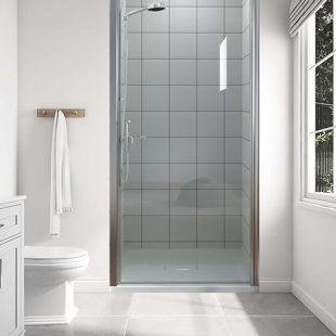 - W x 72'' H Pivot Door Semi-Frameless Shower Door with