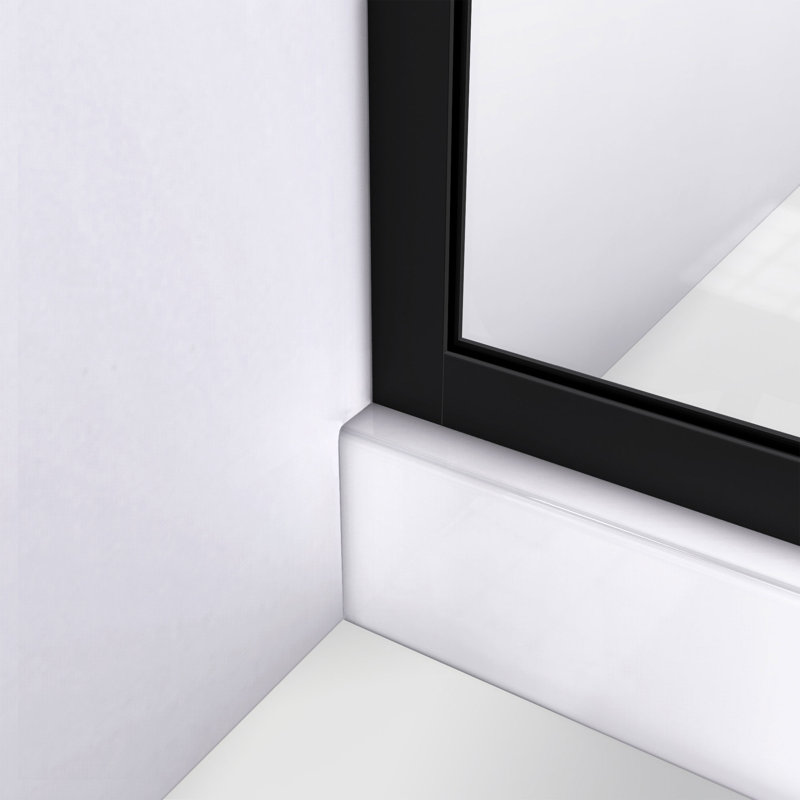 Linea Blossom 34" W x 72" H Frameless Fixed Glass Panel with ClearMax Technology