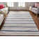 Tapis intérieur / extérieur rayé tissé à la main Perci