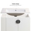 Meuble-lavabo de salle de bain avec lavabo, 2 portes et tablette de rangement ouverte-438498077