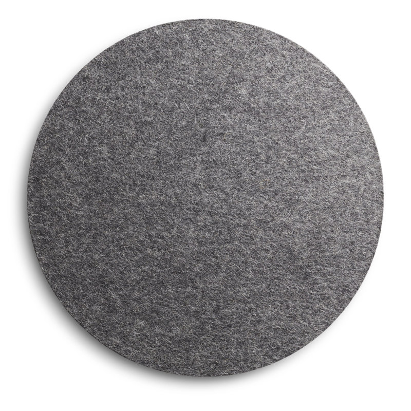 Turn Upholstered Accent Stool, Heathered Graphite Heathered