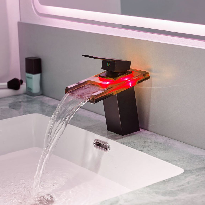 Single-Hole Bathroom Faucet, Black