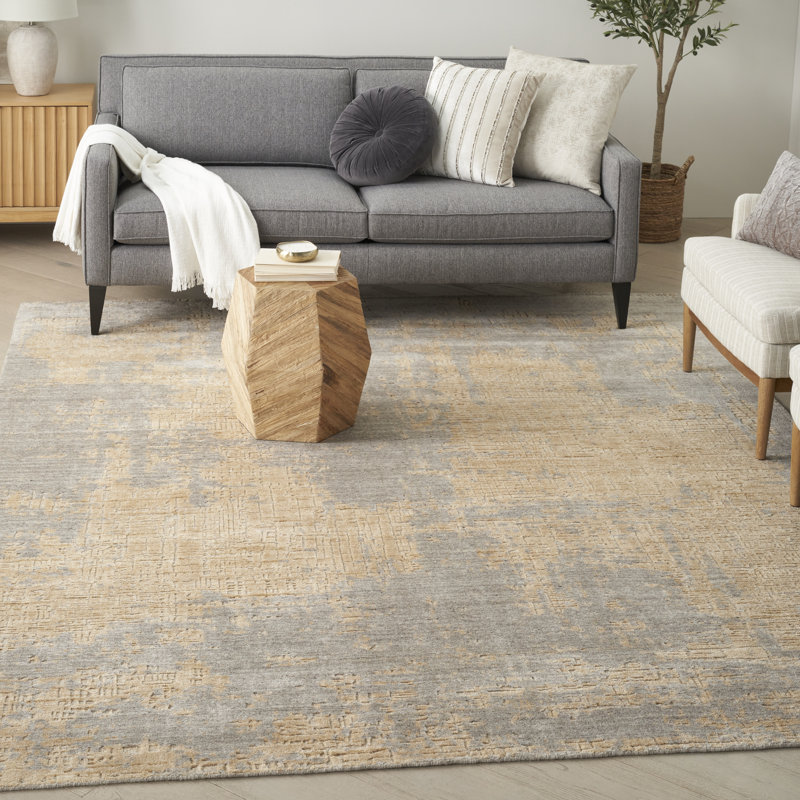 Grete Abstract Handmade Area Rug, Rectangle 259 x 351 cm