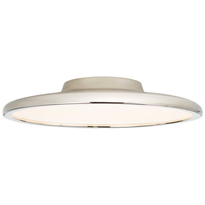 Peter Bristol Dot Flush Mount, Polished Nickel, 2.5" H x 13.5" W x 13.5" D