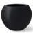 Kute Nest Indoor/Outdoor Fiberstone Globo Ball Planter - Tricorn Black 12"D (Opening 7.8")-114366456-114366458