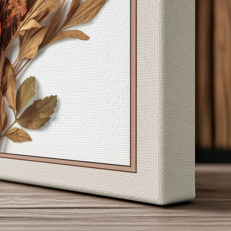 Carnation Study Botanical - Wrapped Canvas, 36x24 - 91.4 x 61.0 cm, Cream Border