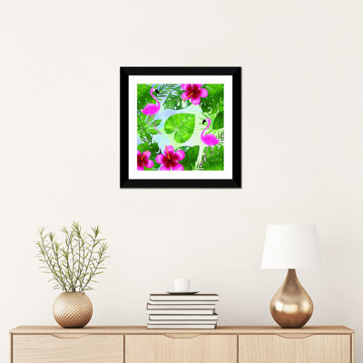 «Tropical Life Flamingo I» par Seven Trees Design - impression d'art graphique