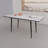 47" Expandable To 63" " Mdf Square White Marble Patterned Dining Table, Modern Industrial Kitchen And Dining Table