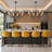 6-Light Gold & Black 43.7" Dimmable Sputnik Modern Large Chandelier with 96" Height Adjustable 