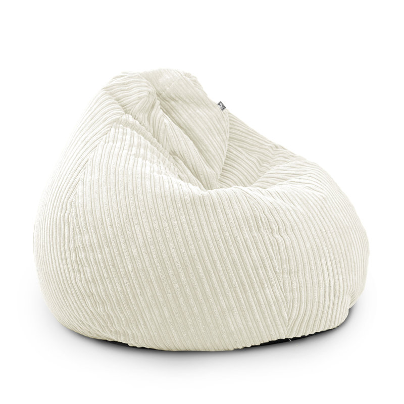 rucomfy Beanbags Large Corduroy Slouchbag - Plush Bean Bag Chair for Adults, Teens and Kids - Home Furniture Seating for Living Room or Bedroom - Machine Washable 80cm x 110cm