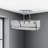 Hazan 4 - Light Steel Dimmable Kitchen Island Square / Rectangle Chandelier