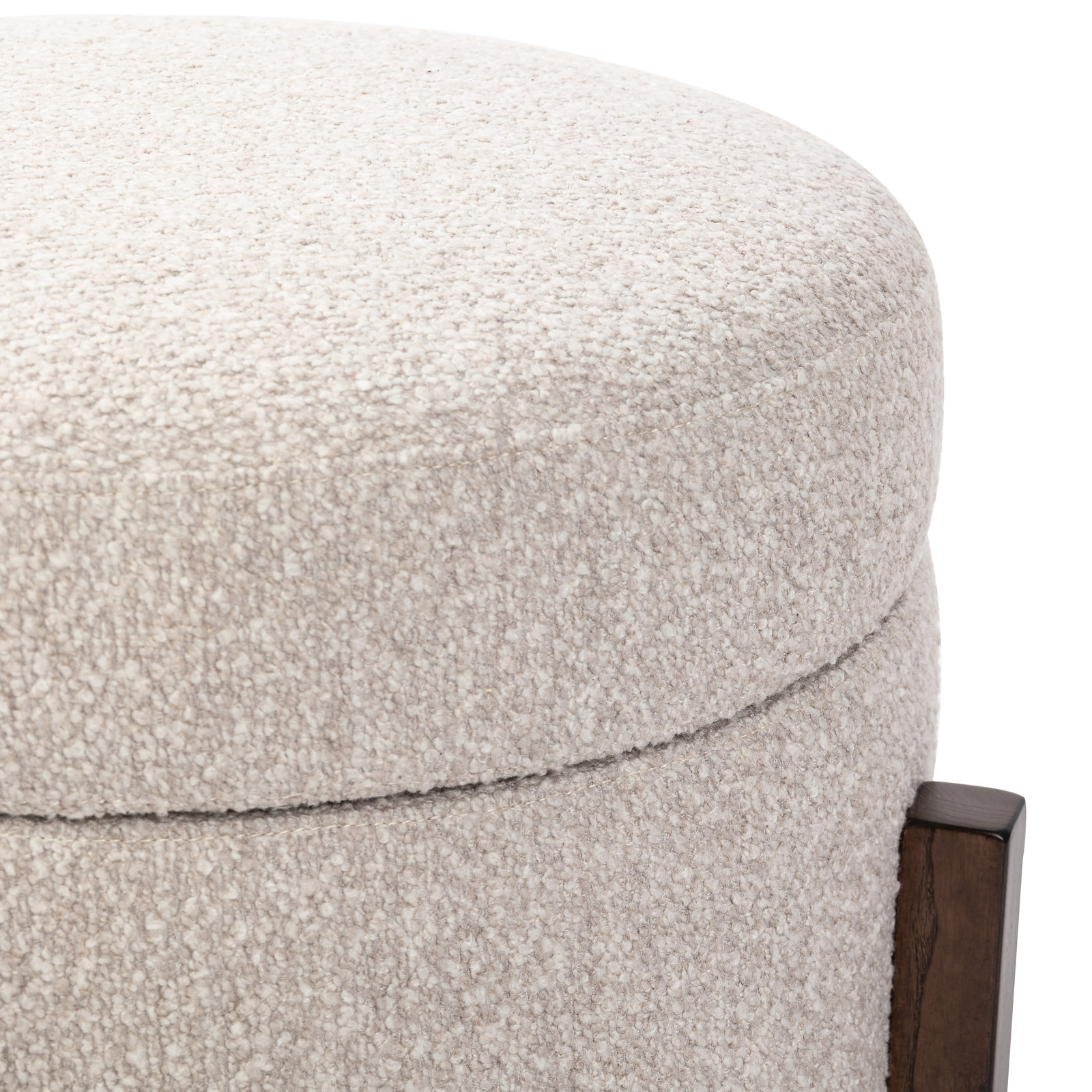 Regan 25" Storage Ottoman, Saddle Fog Boucle