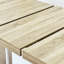 Table de salle à manger rectangulaire extensible pour 6 à 10 personnes en bois vieilli 160 à 200 cm