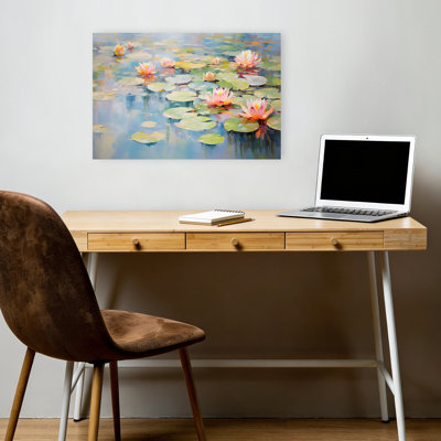 Lilly Pads Contemporary Delicate Elegant Lily Landscape Nature Wall Art