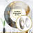 Minimalism Grey Gold Moon Poteries - Abstract Spirals Decorative Wall Mirror, Gray Round Mirror, Printed Metal Art-99624800