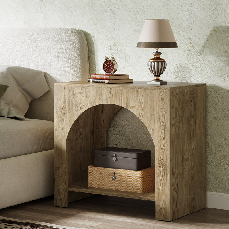 Nightstand, Light Brown Oak