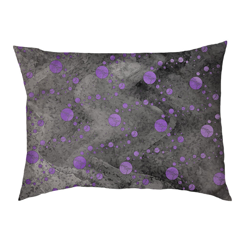 Oreiller classique pour chien de planètes Byrge, Grand (l 40 po x P 30 po x H 14 po), Mauve / Noir