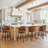 Modern Upholstered Swivel Bar Stools With Metal Frame-1059748621-1059748658