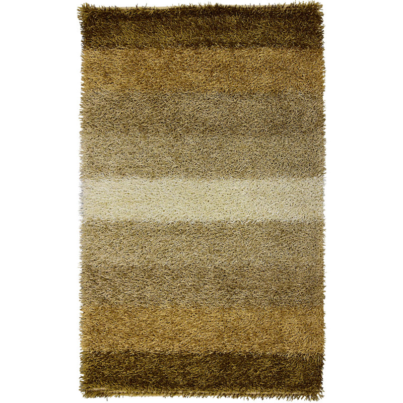 Marmala Striped Hand Woven Shag Area Rug, Rectangle 140cm x 200cm