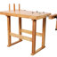 Établi de 40 po en bois d'hévéa, capacité de 330 lb, poignée réglable, idéal pour les projets de menuiserie, fabrication de bijoux et bricolage