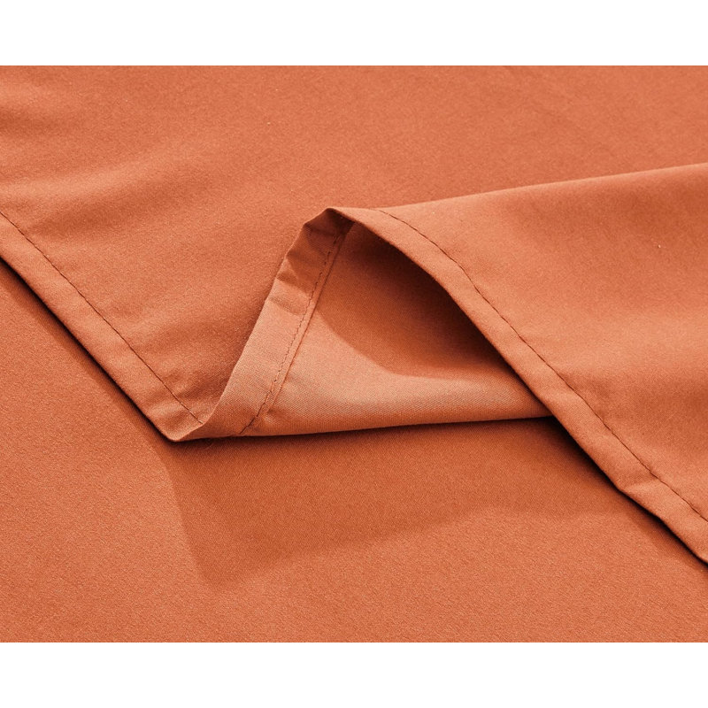 6-Piece Brushed Microfiber Bed Sheet Set, Twin Sheet Set with 3 Additional Pieces, Rust Orange