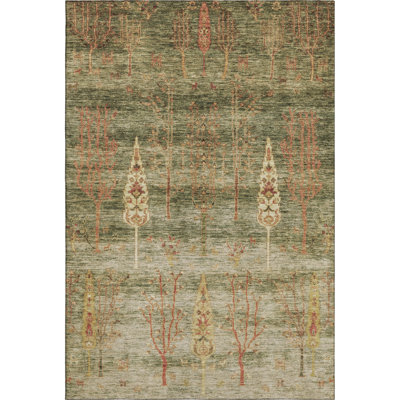 Premium Machine Washable Mayfield AMF1922 Floral Rug