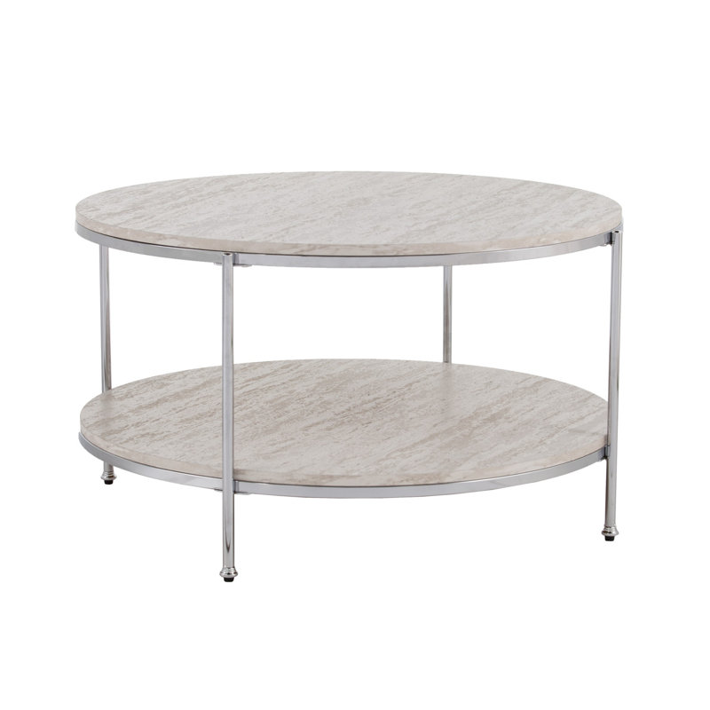 Table basse 33 po, Argenté