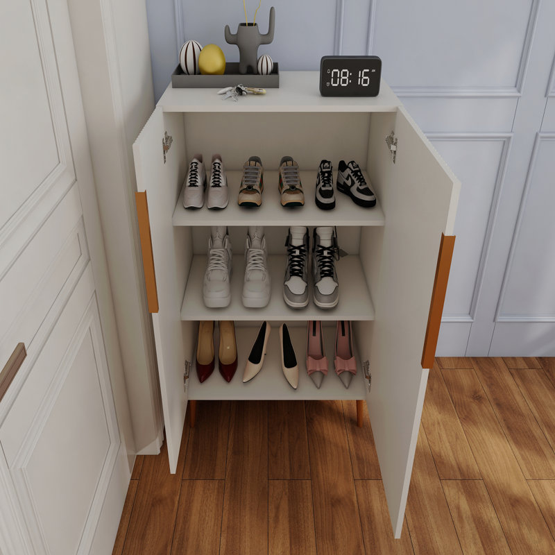 Armoire à buffet, moderne - blanc / or