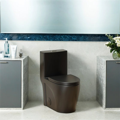 [matte Black Toilet Seat Cover]only Single Seat Cover | Matte Finish | Easy-clean Modern Toilet Seat For Most Toilets​