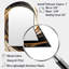 Noir et or tourbillon V - miroir en arc abstrait en spirale, miroir mural asymétrique noir unique, impression d'art en métal-1088030696