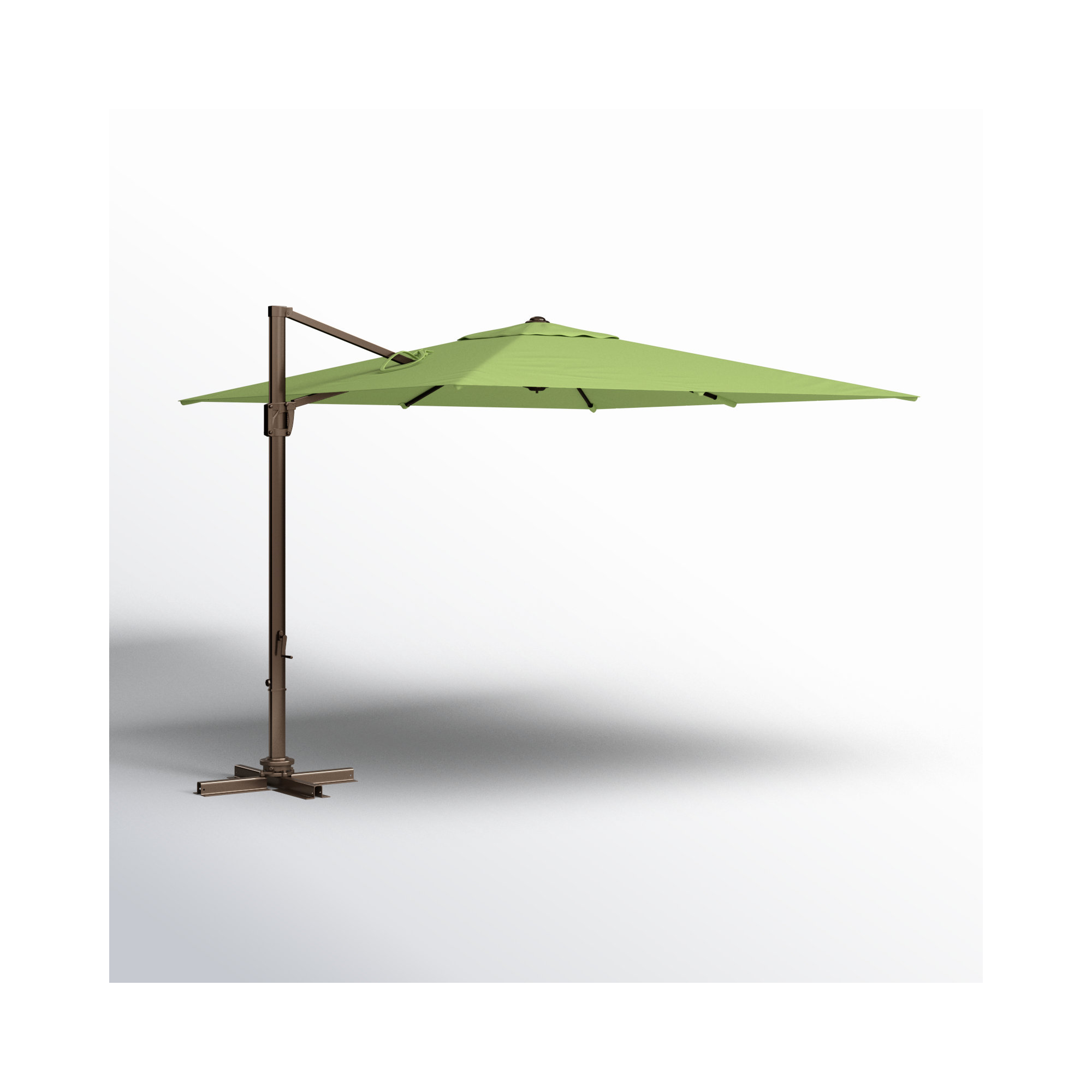 Darel 120'' Cantilever Outdoor Umbrella, Canvas Ginkgo Sunbrella® Canvas, Bronze