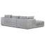 Canapé modulaire en tissu 122 po avec chasse 80 po Marcel-1420491772-1420489729