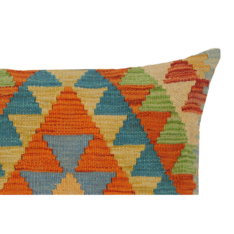 Hand-Woven Square Wool Pillow Cover & Insert