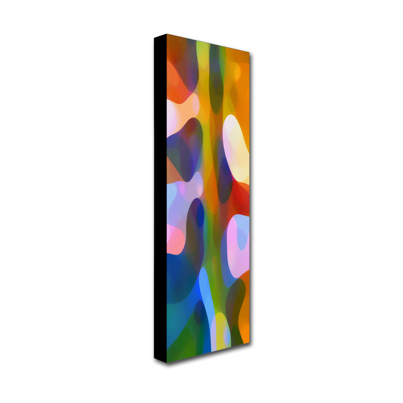 « tachetée light panoramique vertical 2 », impression sur toile tendue sur toile tendue, H 24 po x l 8 po x P 2 po