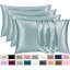 Satin Silk Pillow Cases Pack of 4 Super Soft Smooth Pillow Covers Breathable Hypoallergenic Envelope Closure-648487496