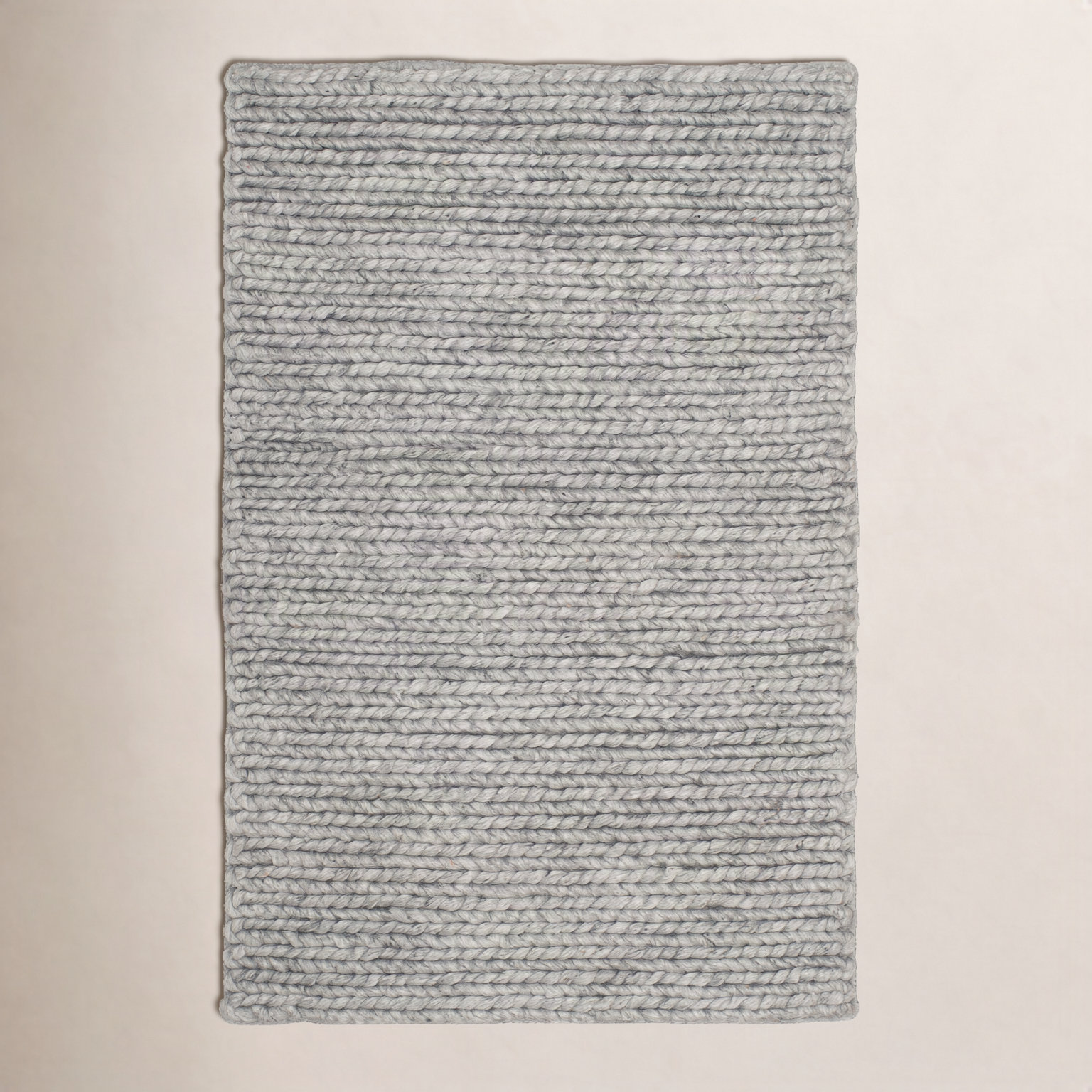 Ginseng Steel Hand-Woven Flatweave Rug, Rectangle 3' x 5'