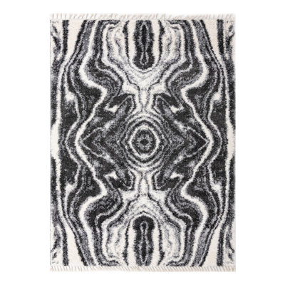 Tapis ikat gris Mitzy