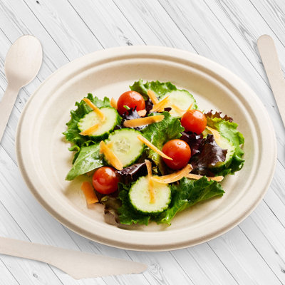 Assiettes en papier compostables, paquet