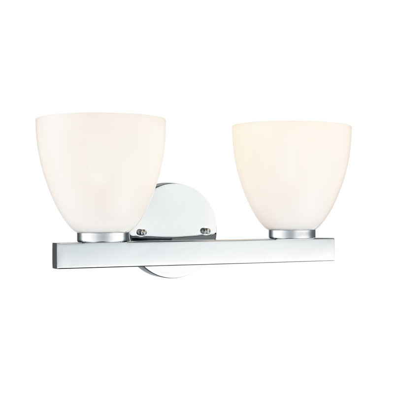 Meuble-lavabo à 2 lumières de 15,75 po de largeur Wrisley, Chrome poli