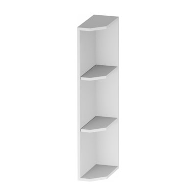 Étagère murale d'extrémité en contreplaqué blanc, prête à assembler, Kindwood Eco Shaker, 9 po L x 12 po P x 36 po H