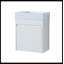 Meuble-lavabo mural 18 po avec lavabo en résine blanche et porte d'armoire à fermeture en douceur 18 po-1865138296