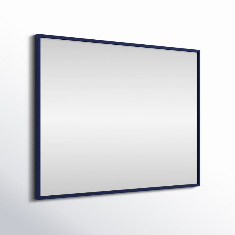 Sabine Metal Rectangle Wall Mirror, 32" x 24", Blue