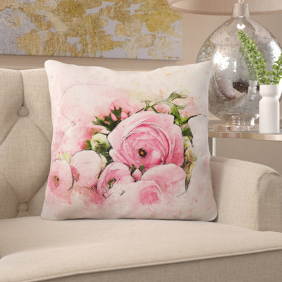 Coussin décoratif fleurs Samiyah